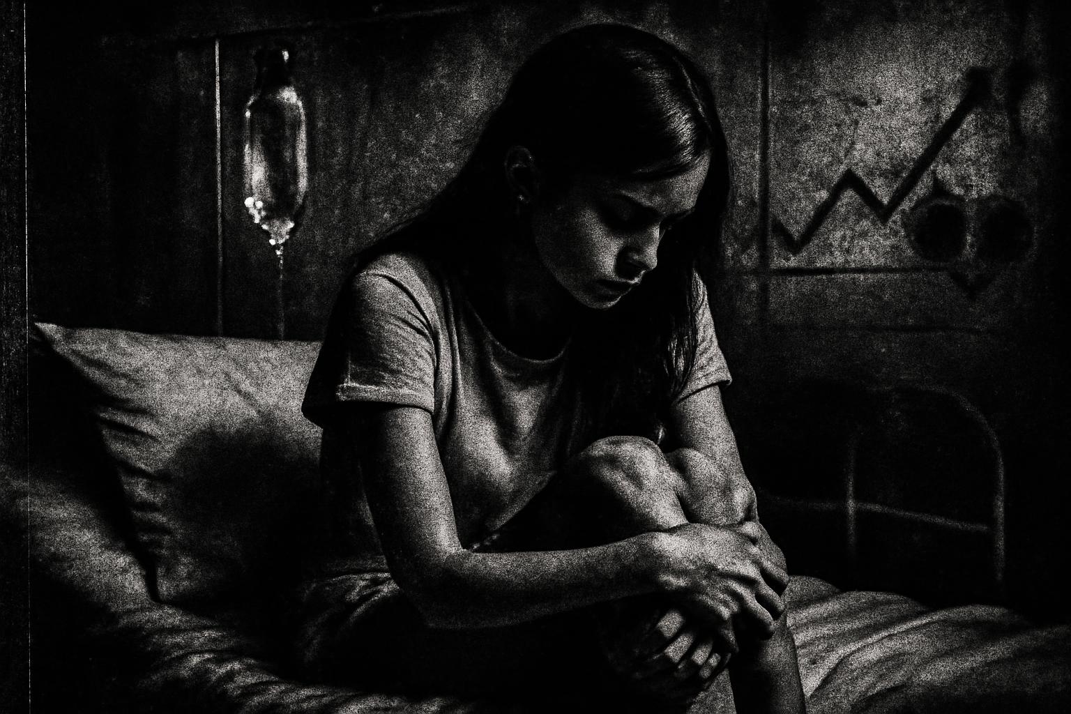 Teenage girls account for nearly half of hospital-treated eating-disorder cases; anorexia dominates and stays lengthen, while male cases fall and may be underdiagnosed 🏥📈👧🏻💔