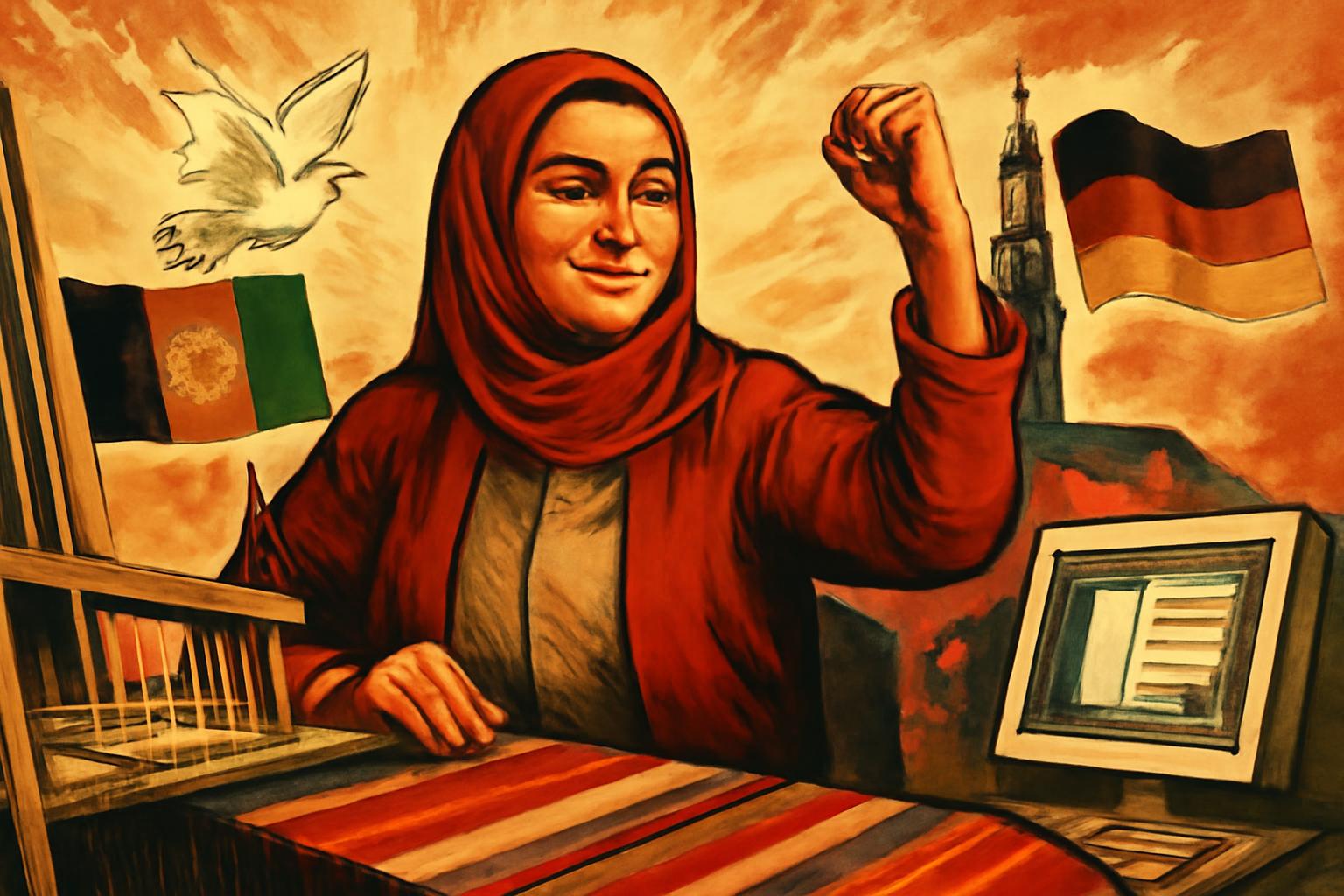 Afghan refugee Amina rebuilds life in Hamburg—learning language, weaving textiles, and pursuing IT amid Germany’s asylum policy debate 🕊️🇦🇫🇩🇪💪