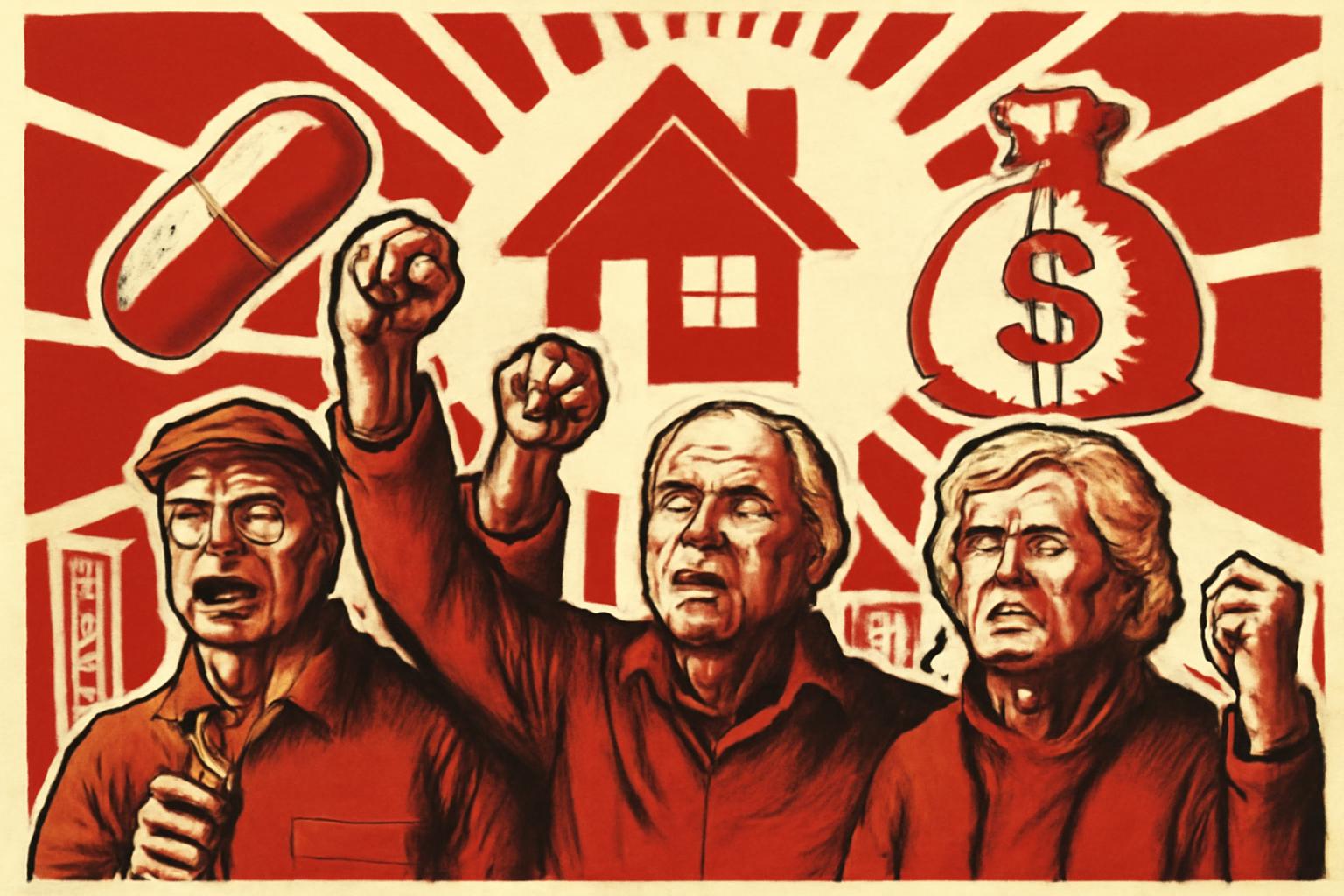 Retirees protest austerity in the capital, demanding universal healthcare, affordable housing and guaranteed pensions 🧓✊💊🏠💰