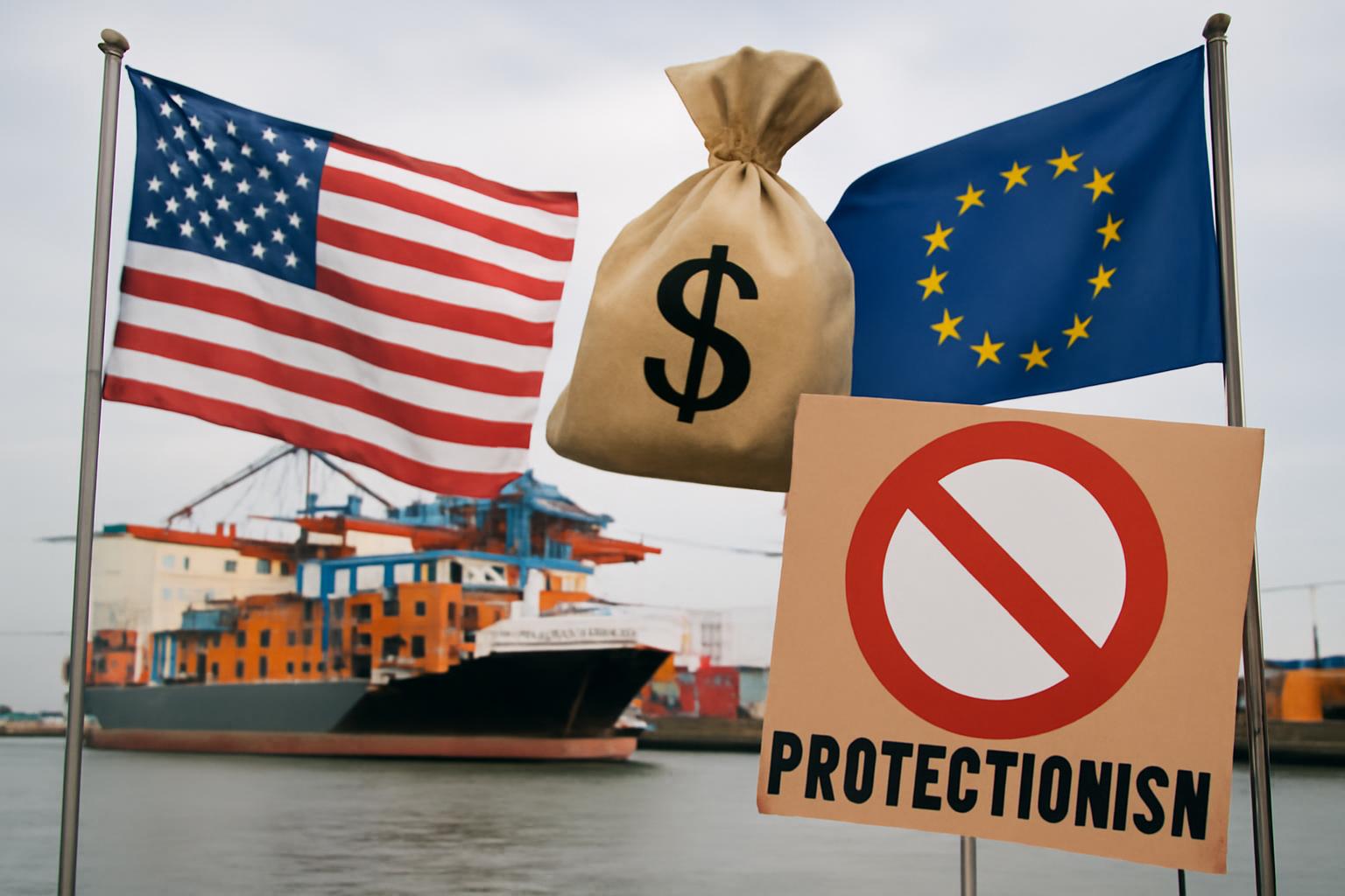 US-EU Avert Trade War with Compromise Tariffs, Sparking Outcry Over Protectionism 🚢💸🛑