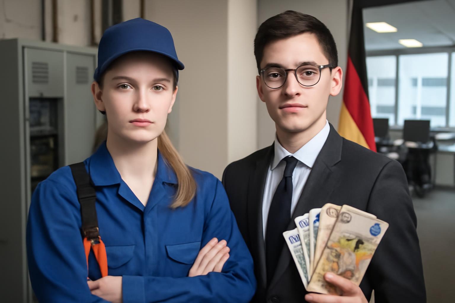 Germany’s apprentices: gender gap mirrors occupations; bigger firms pay more, signaling a market in action 💶📈🏢🇩🇪
