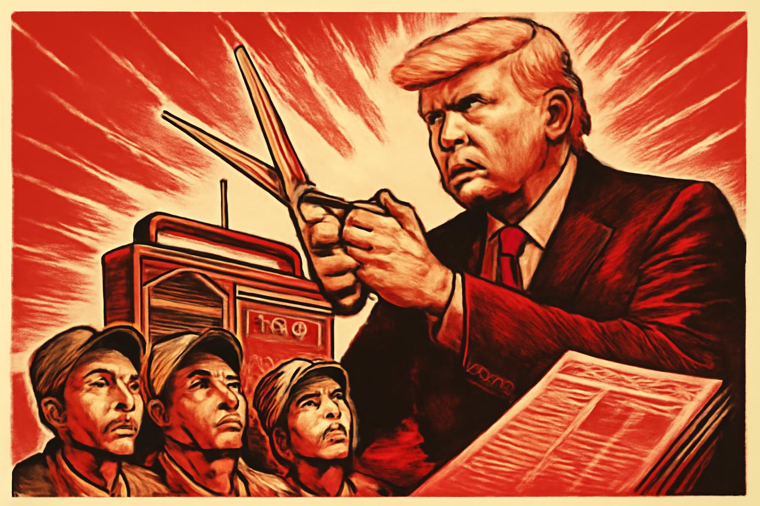 Trump Cuts Public Broadcasting Funds, Threatening Rural News & Community Voices 📻✂️📰
