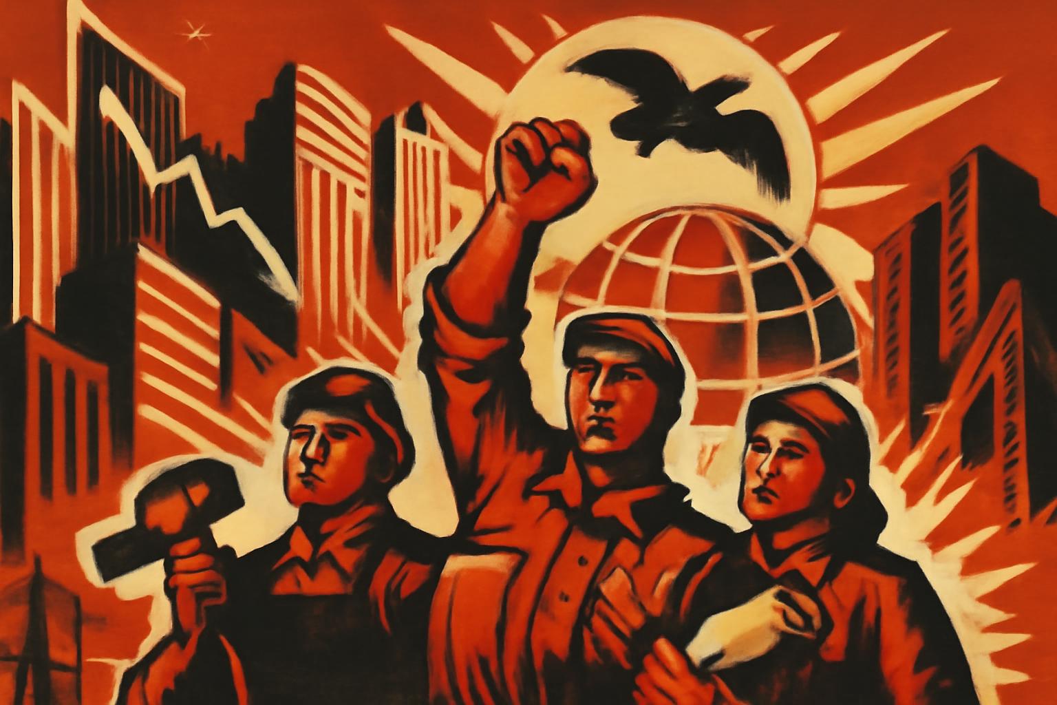 Markets drift in imperialist theater as workers demand autonomous planning and socialist construction 🛠️✊🌐📉