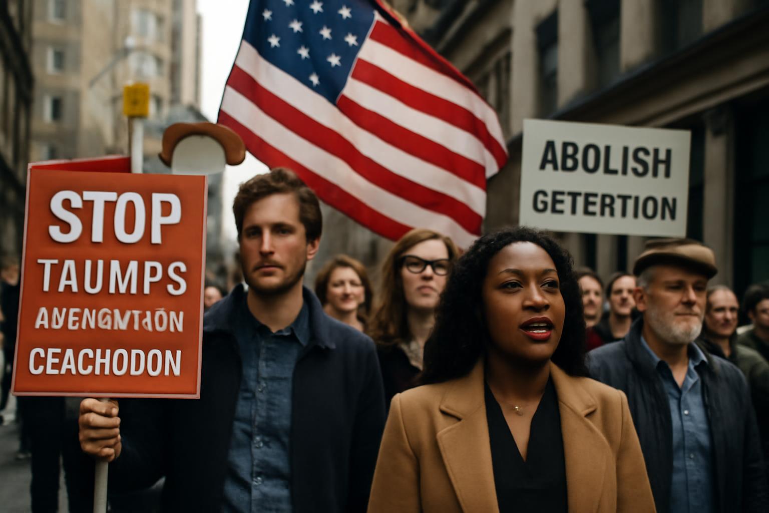 Small Manhattan Protest Decries Trump’s Immigration Crackdown—Critics Call Out “Performative Outrage” Over Detention Conditions 🇺🇸🚫🪧