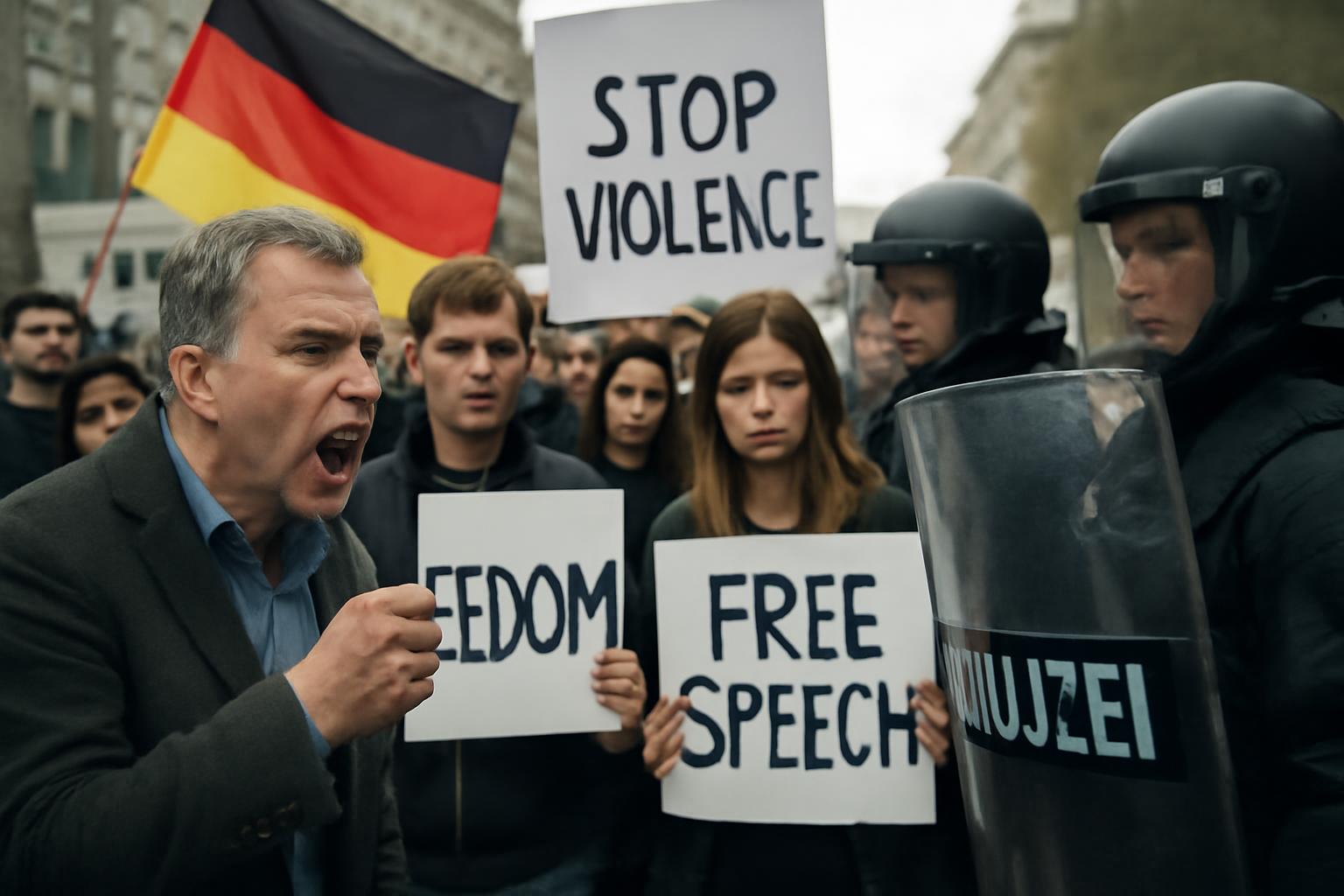 Germany's protests test liberal order as violence against speakers threatens open debate ⚖️🗣️🛡️
