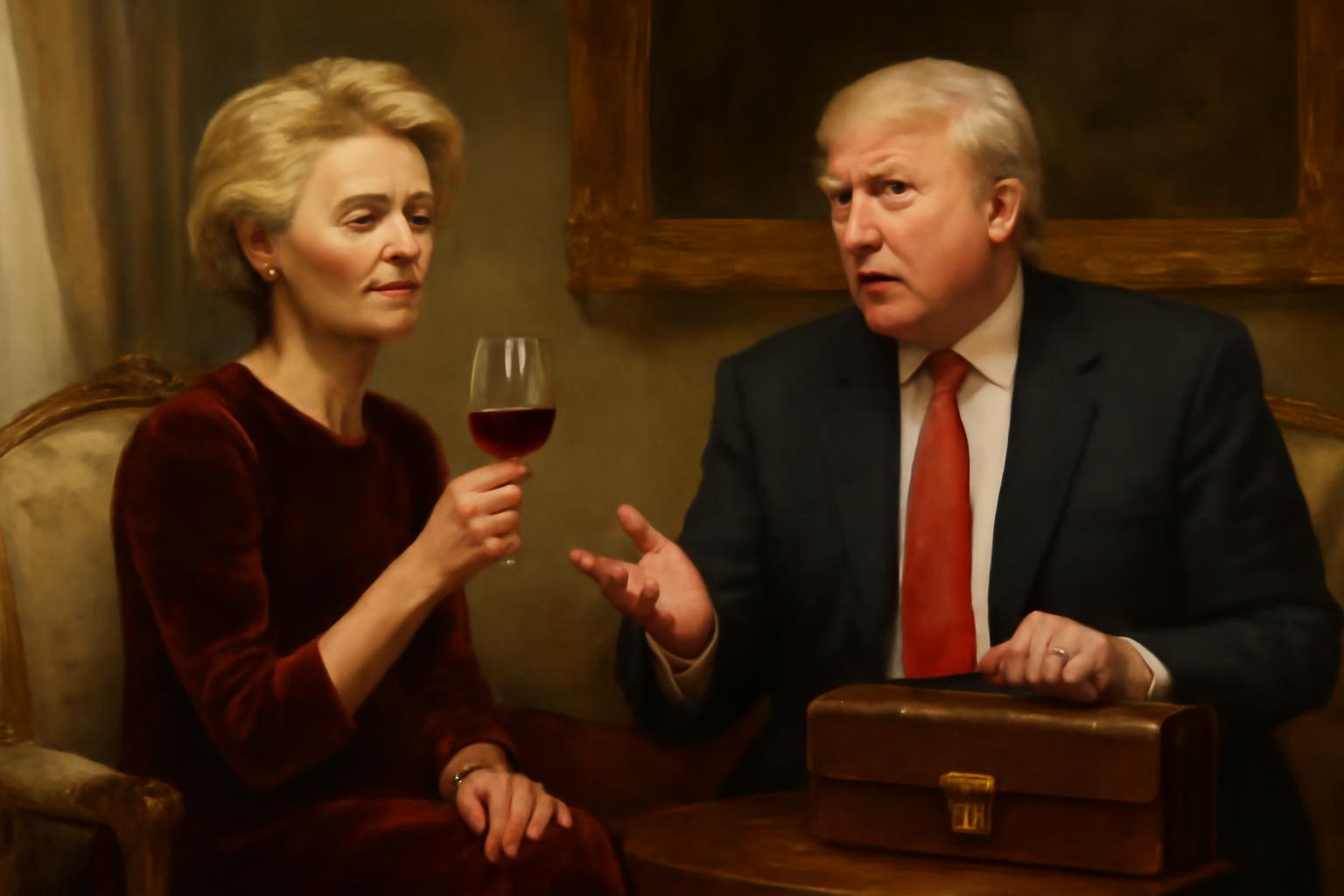 Von der Leyen and Trump’s Trade Talks Offer Drama, Few Solutions—Elites Unfazed 🍷💼