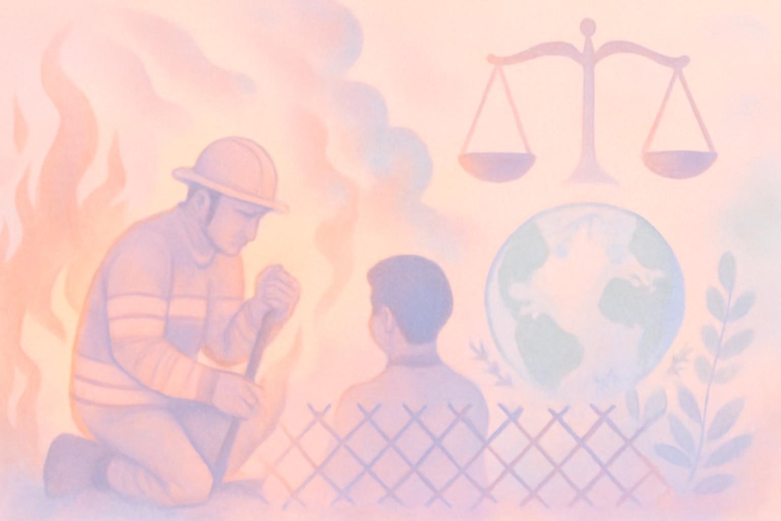 Detained workers amid wildfire response spotlight private firefighting, immigration crackdown, and climate justice 🔥🧑‍🚒🌎⚖️