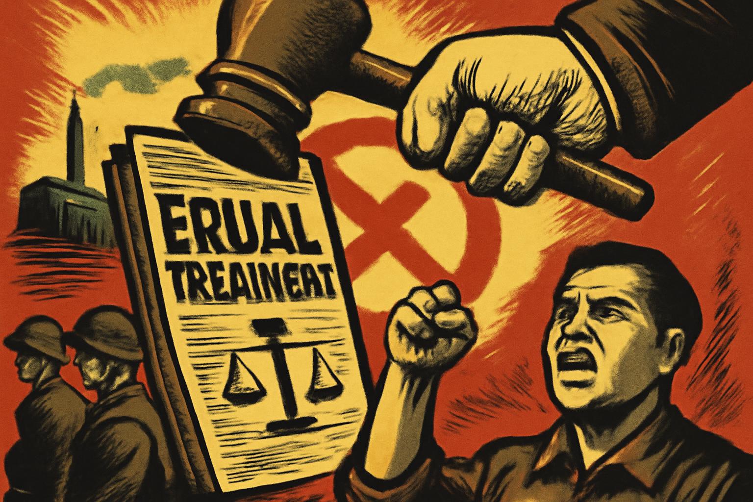 Imperialist Regime weaponizes media control to silence dissent, branding it 'equal treatment' 🗞️⚖️🚫✊